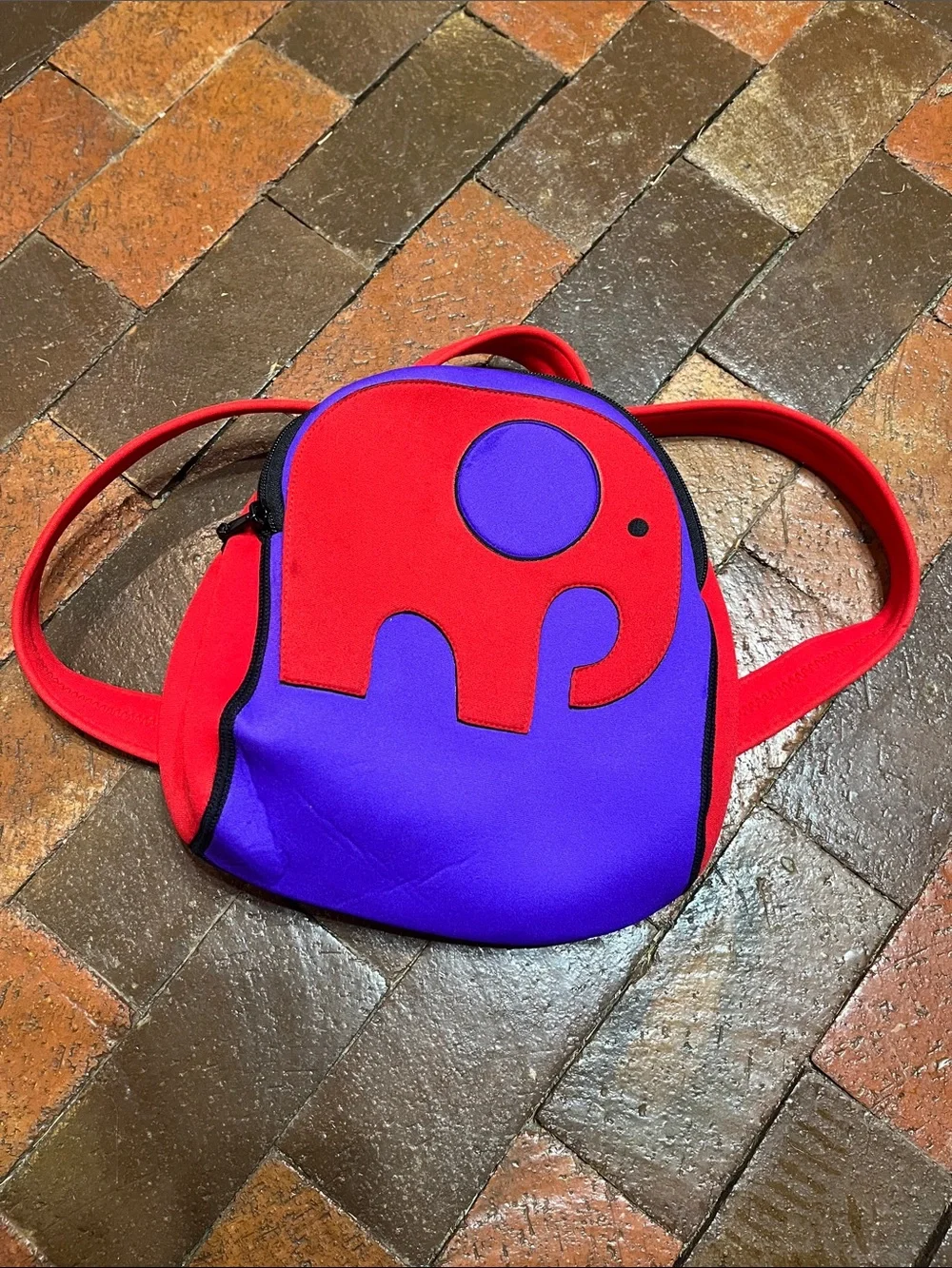 DABBAWALLA toddler backpack red and purple elephant 3083